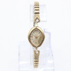 Vintage ORVIN Watch Womens Gold Tone Stainless Steel 17 Jewels Classic